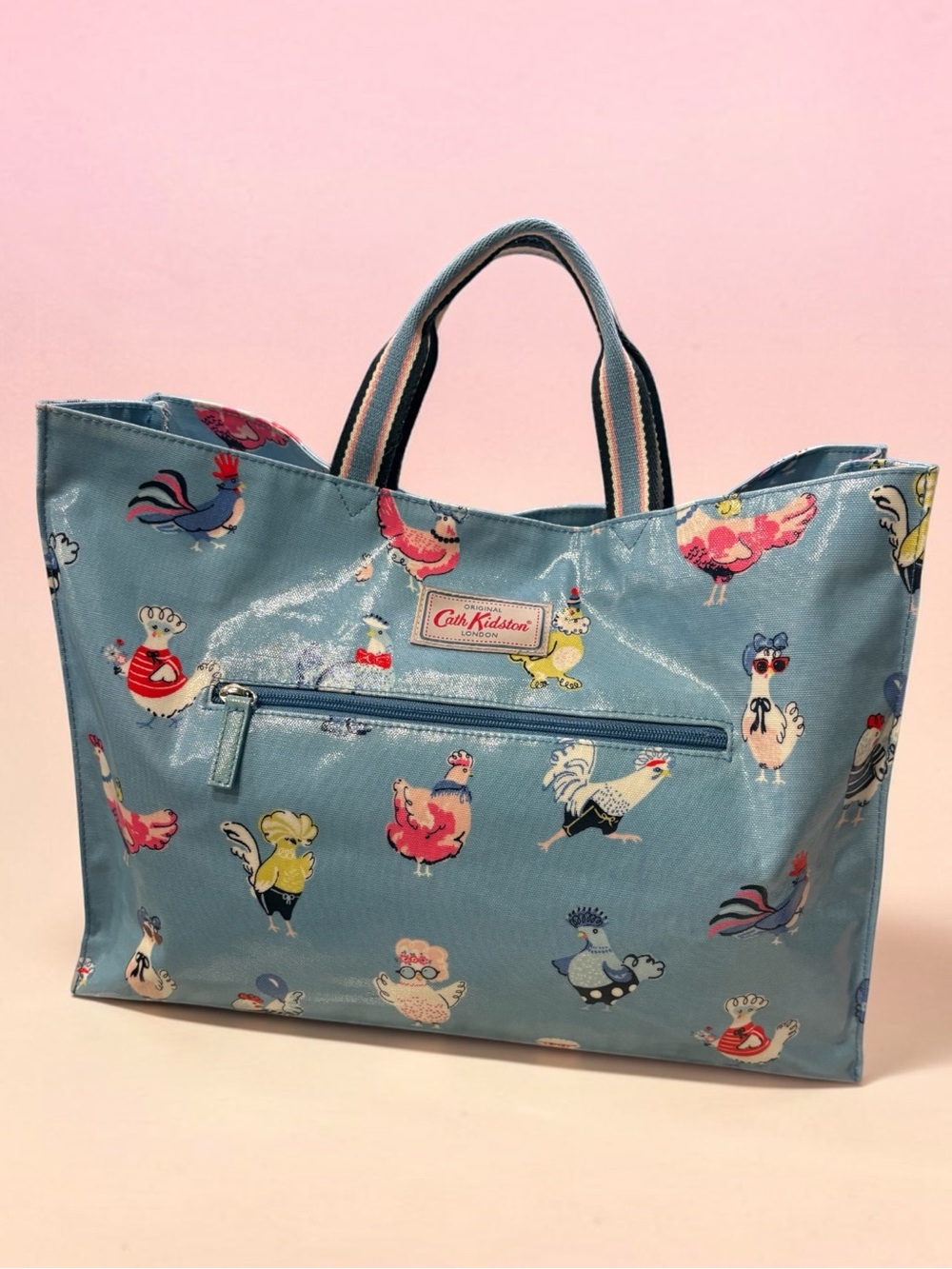Rare Vtg~ Hen Party by Cath Kidston London Tote with Adjustable Cross-Body Strap - Picture 11 of 15